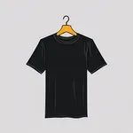 dark crew-neck T-shirt image